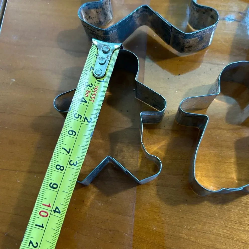 Vintage Gingerbread Family Cookie Cutters Set of 5 – Tin Man & Woman Cutters